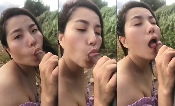 Đi dạo ven sông em thèm quá nên tụt quần ra cho anh bú lồn liên tục đến khi ướt đẫm.